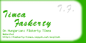 timea faskerty business card
