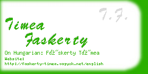 timea faskerty business card